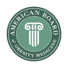 American Board of Obesity Medicine diplomate seal, board certification held by Dr. Gurpreet Singh Padda, MD, MBA, MHP